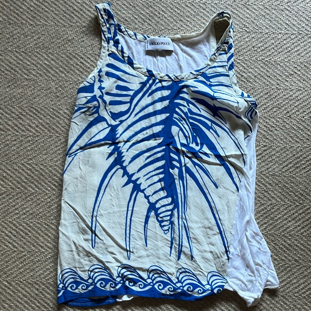 Pucci silk and cotton tank